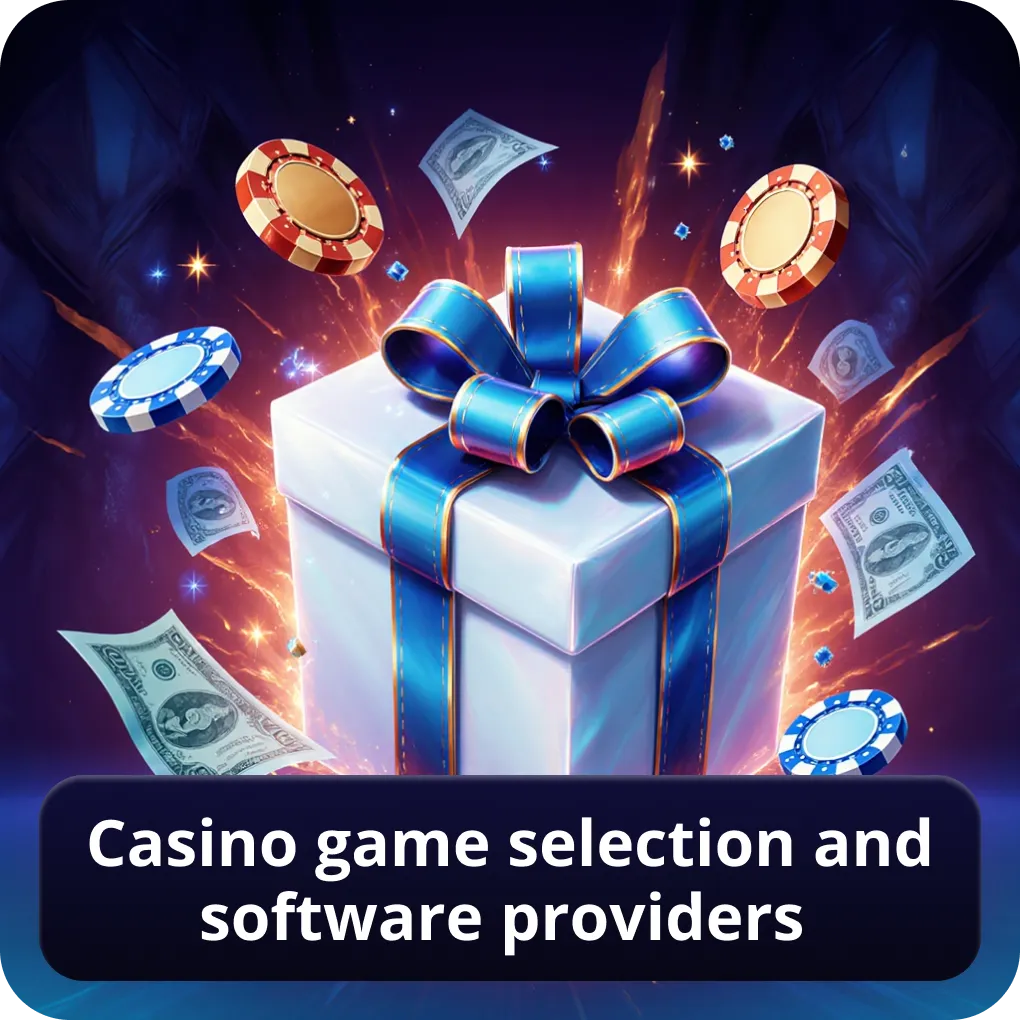 Casino game selection and software providers