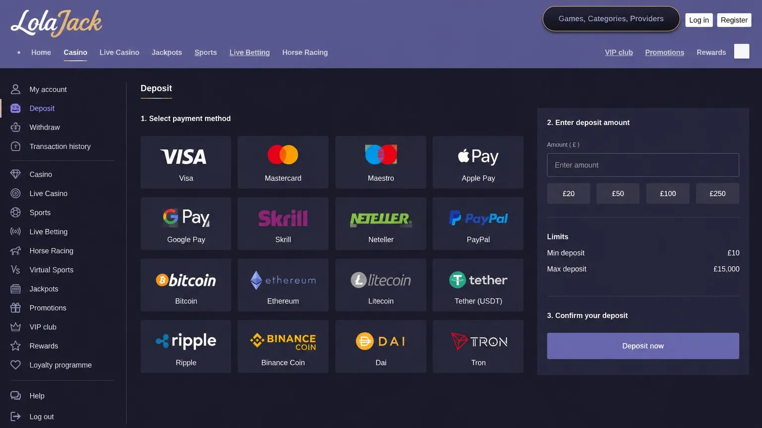 How to activate your Lolajack Casino promo code