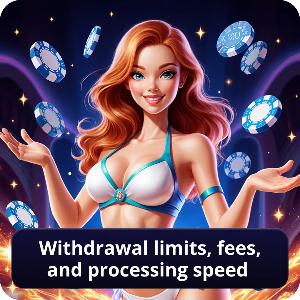 Withdrawal limits, fees, and processing speed